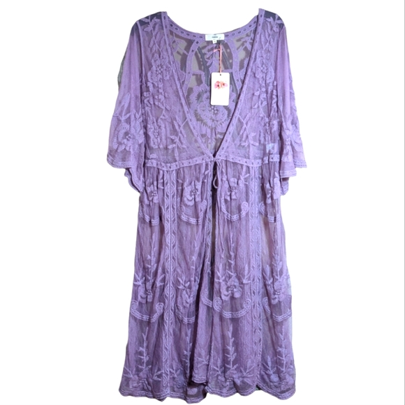 entro Tops - Entro lavender lace duster medium large